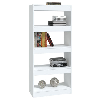 vidaXL Bibliothèque/Séparateur de pièce Blanc 60x30x135 cm Bois d'ingénierie