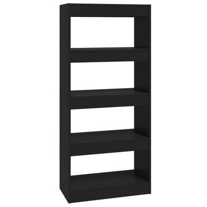 vidaXL Étagère à livres/séparateur de pièce noir 60x30x135 cm Aggloméré