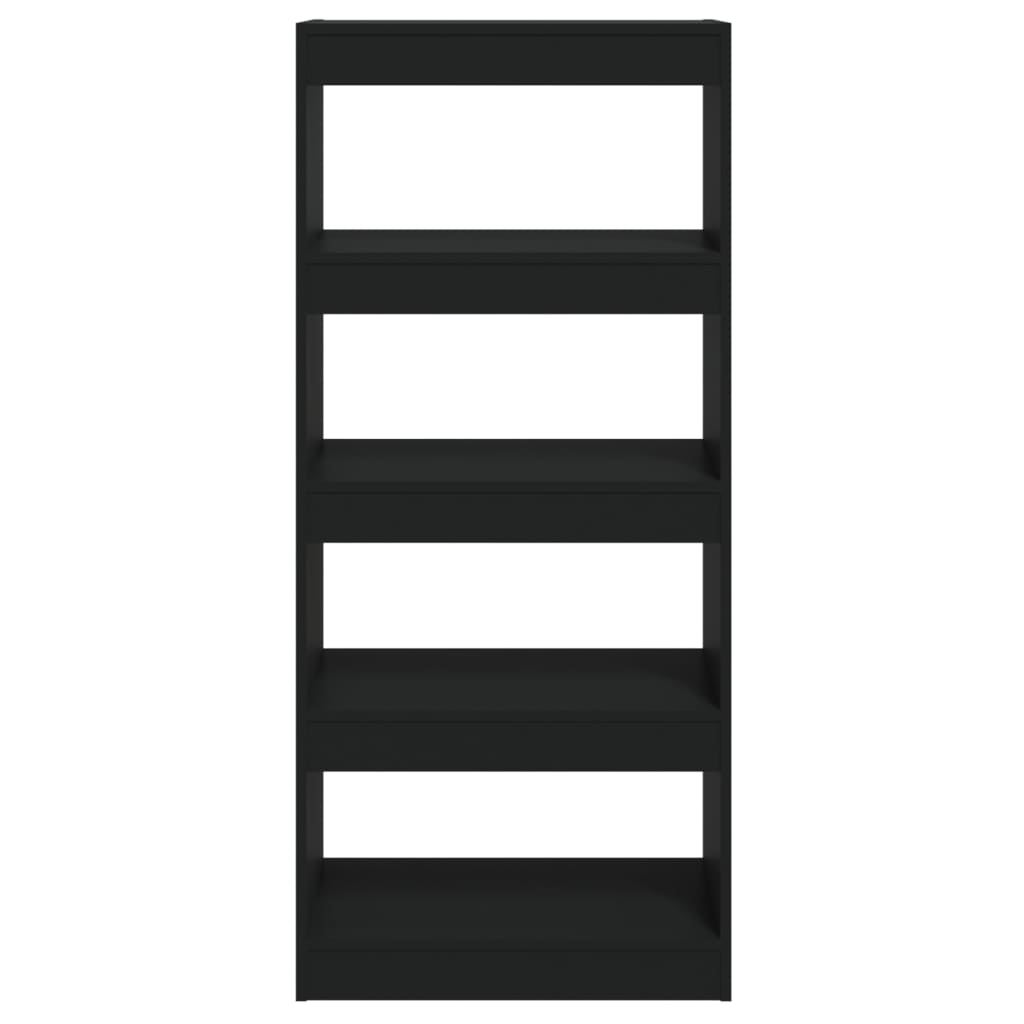 vidaXL Étagère à livres/séparateur de pièce noir 60x30x135 cm Aggloméré