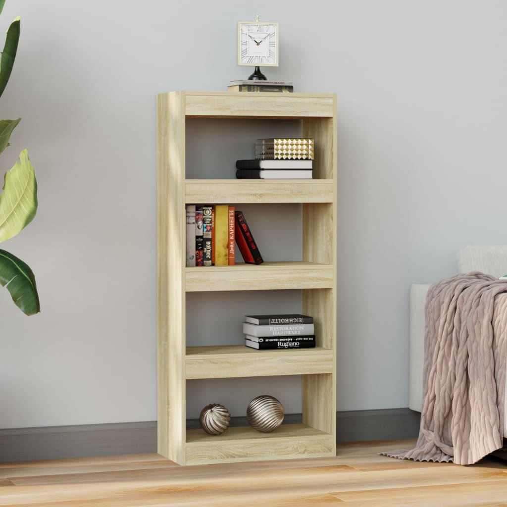 vidaXL Étagère/Séparateur de pièce Chêne Sonoma 60x30x135 cm Bois d'ingénierie