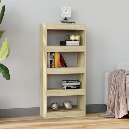 vidaXL Étagère/Séparateur de pièce Chêne Sonoma 60x30x135 cm Bois d'ingénierie