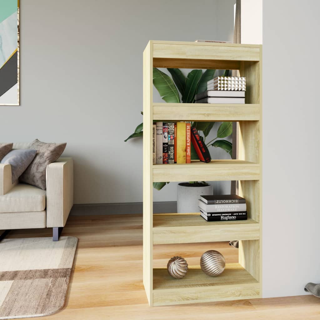 vidaXL Étagère/Séparateur de pièce Chêne Sonoma 60x30x135 cm Bois d'ingénierie