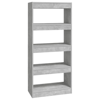 vidaXL Étagère/Séparateur de pièce Gris béton 60x30x135 cm Bois d'ingénierie