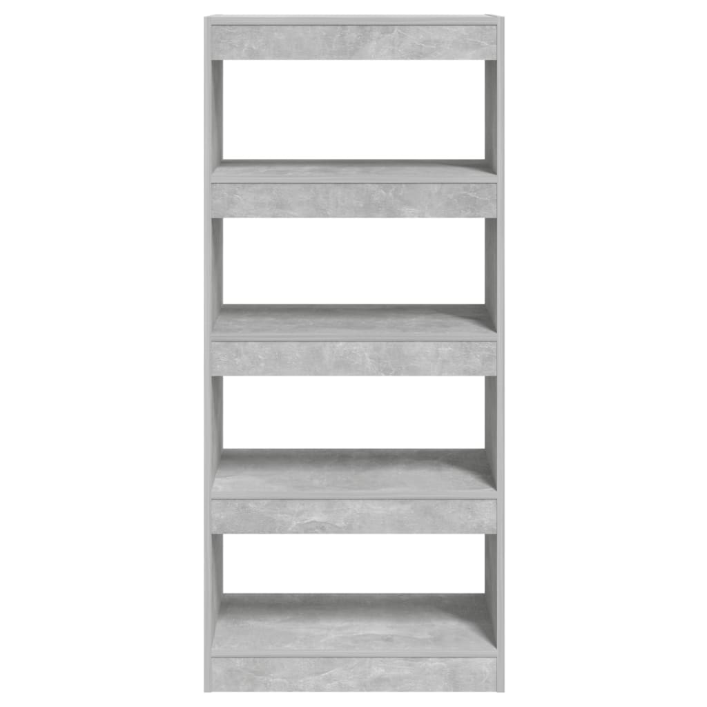 vidaXL Étagère/Séparateur de pièce Gris béton 60x30x135 cm Bois d'ingénierie