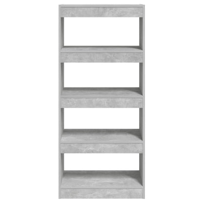 vidaXL Étagère/Séparateur de pièce Gris béton 60x30x135 cm Bois d'ingénierie