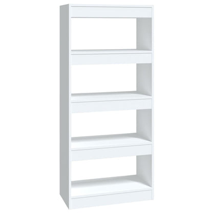 vidaXL Bibliothèque/Séparateur de Pièce Blanc Brillant 60x30x135cm Bois d'ingénierie