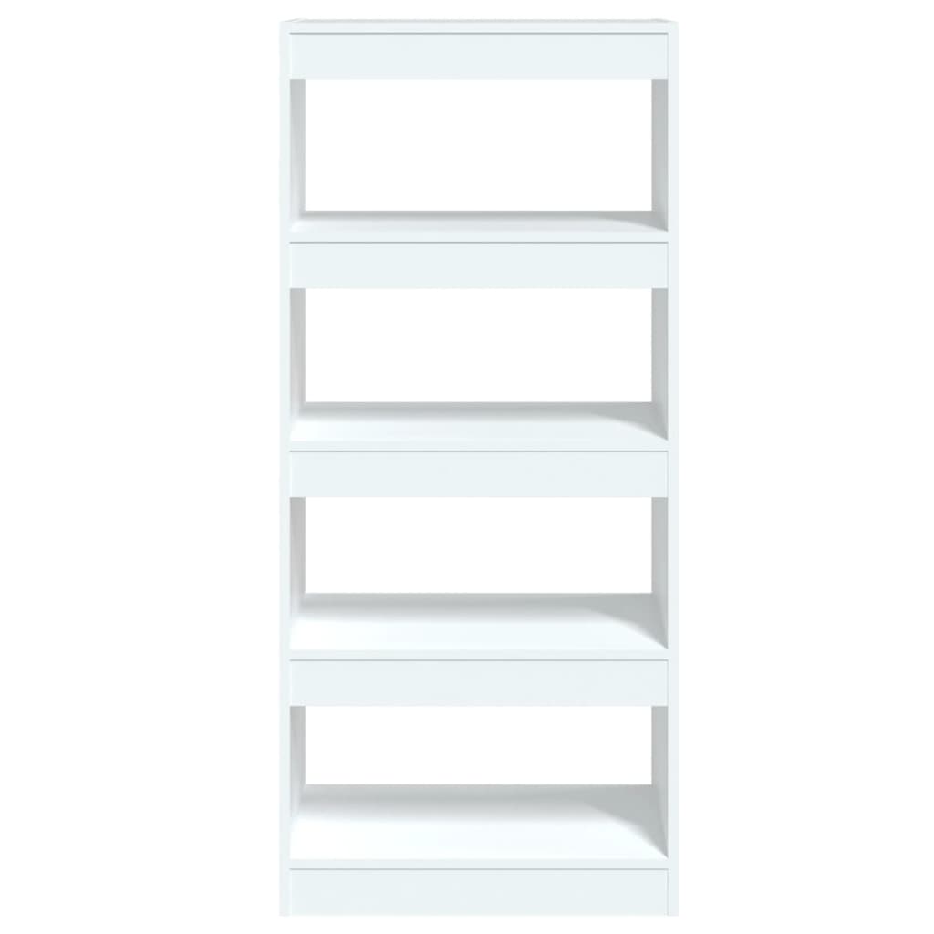 vidaXL Bibliothèque/Séparateur de Pièce Blanc Brillant 60x30x135cm Bois d'ingénierie