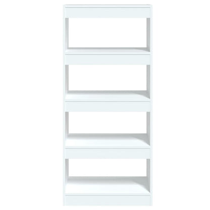 vidaXL Bibliothèque/Séparateur de Pièce Blanc Brillant 60x30x135cm Bois d'ingénierie