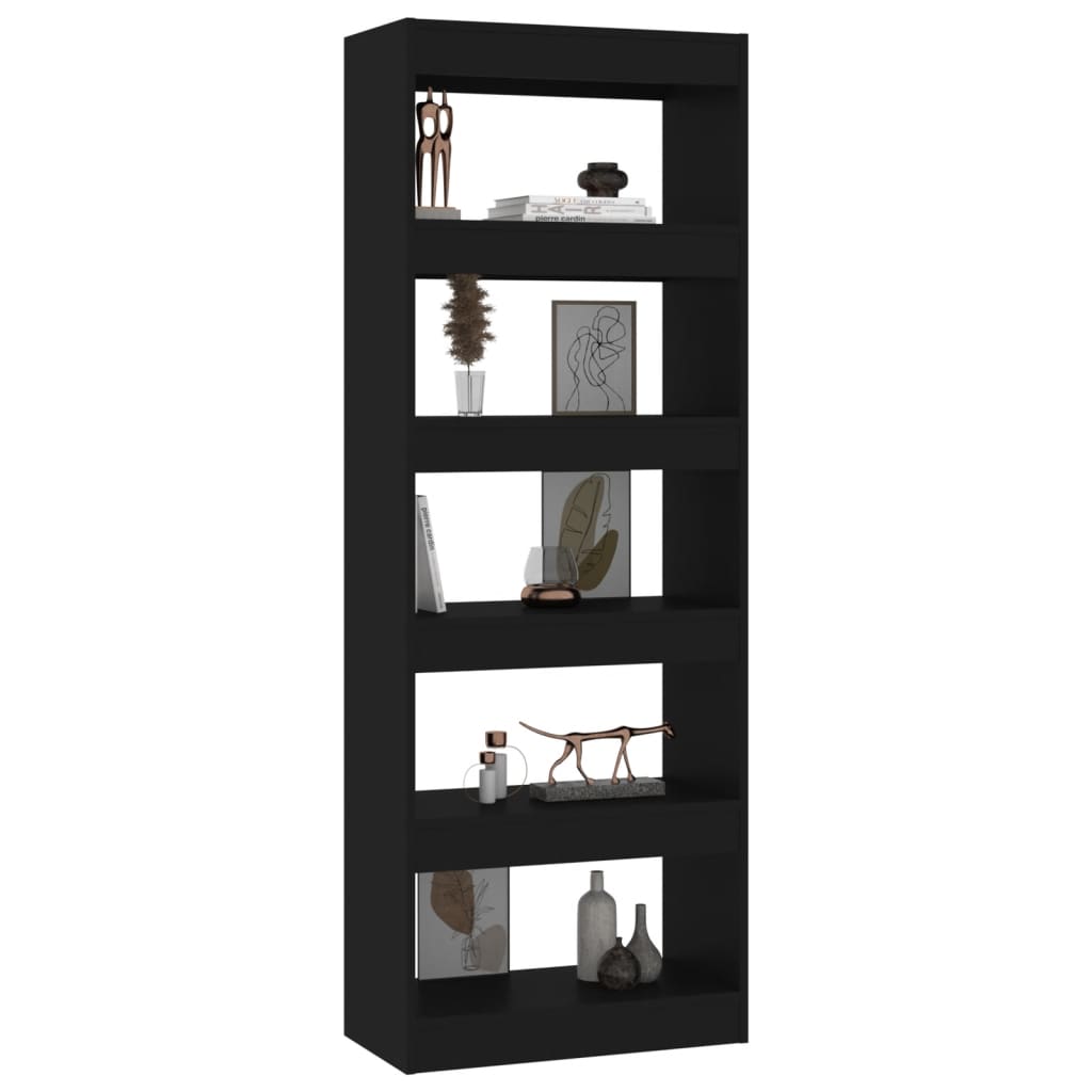 vidaXL Bibliothèque/Séparateur de pièce Noir 60x30x166 cm Aggloméré