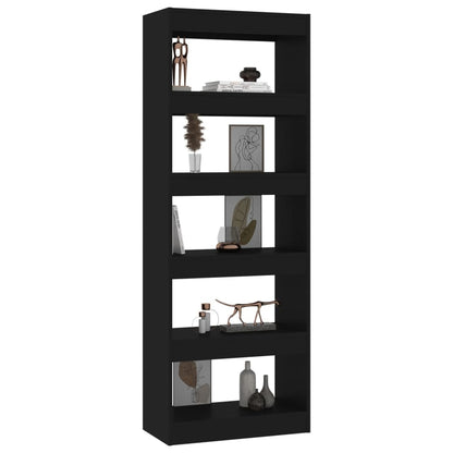 vidaXL Bibliothèque/Séparateur de pièce Noir 60x30x166 cm Aggloméré