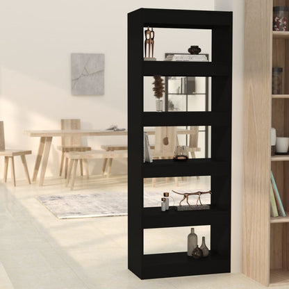 vidaXL Bibliothèque/Séparateur de pièce Noir 60x30x166 cm Aggloméré