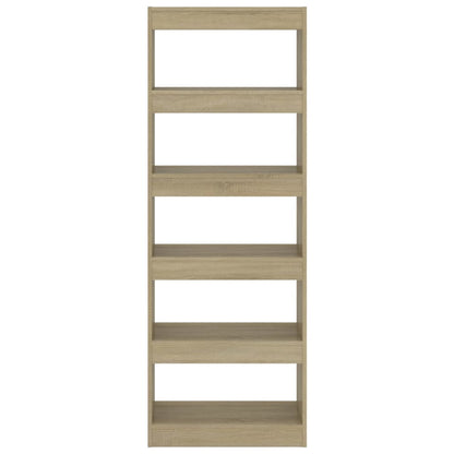 vidaXL Bibliothèque/Séparateur de pièce Chêne Sonoma 60x30x166 cm Bois d'ingénierie