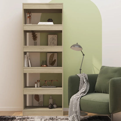 vidaXL Bibliothèque/Séparateur de pièce Chêne Sonoma 60x30x166 cm Bois d'ingénierie