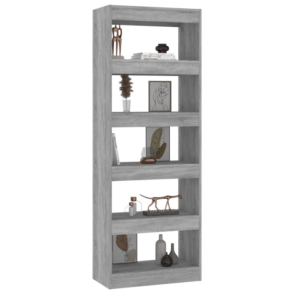 vidaXL Bibliothèque/Meuble de séparation gris béton 60x30x166 cm Bois d'ingénierie