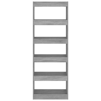 vidaXL Bibliothèque/Meuble de séparation gris béton 60x30x166 cm Bois d'ingénierie