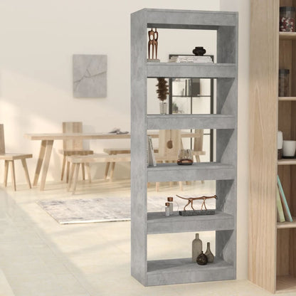 vidaXL Bibliothèque/Meuble de séparation gris béton 60x30x166 cm Bois d'ingénierie