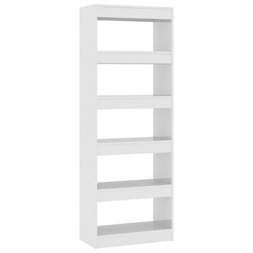 vidaXL Bibliothèque/Séparateur de pièce Blanc Brillant 60x30x166cm Bois d'ingénierie