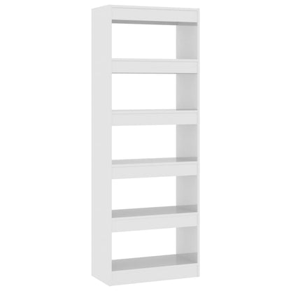 vidaXL Bibliothèque/Séparateur de pièce Blanc Brillant 60x30x166cm Bois d'ingénierie