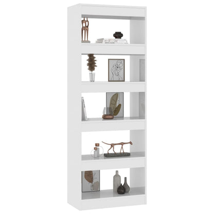 vidaXL Bibliothèque/Séparateur de pièce Blanc Brillant 60x30x166cm Bois d'ingénierie