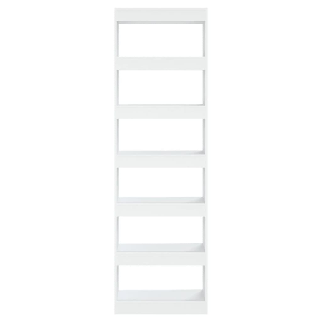 vidaXL Bücherregal/Raumteiler Weiß 60x30x198 cm