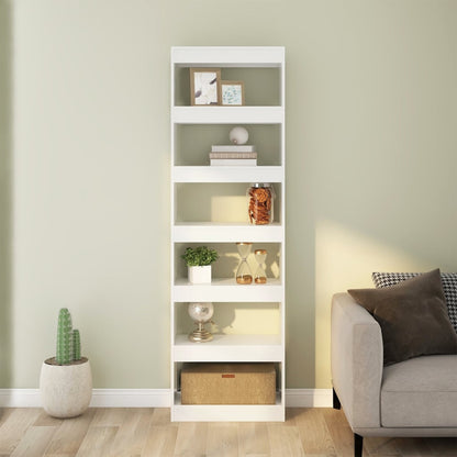 vidaXL Bücherregal/Raumteiler Weiß 60x30x198 cm