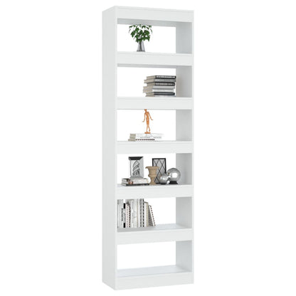 vidaXL Bücherregal/Raumteiler Weiß 60x30x198 cm