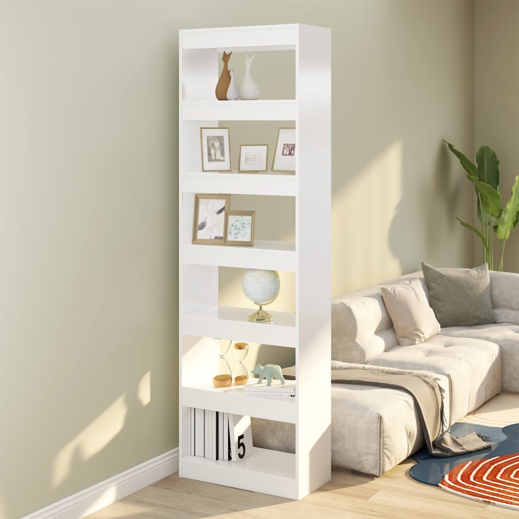 vidaXL Bücherregal/Raumteiler Weiß 60x30x198 cm
