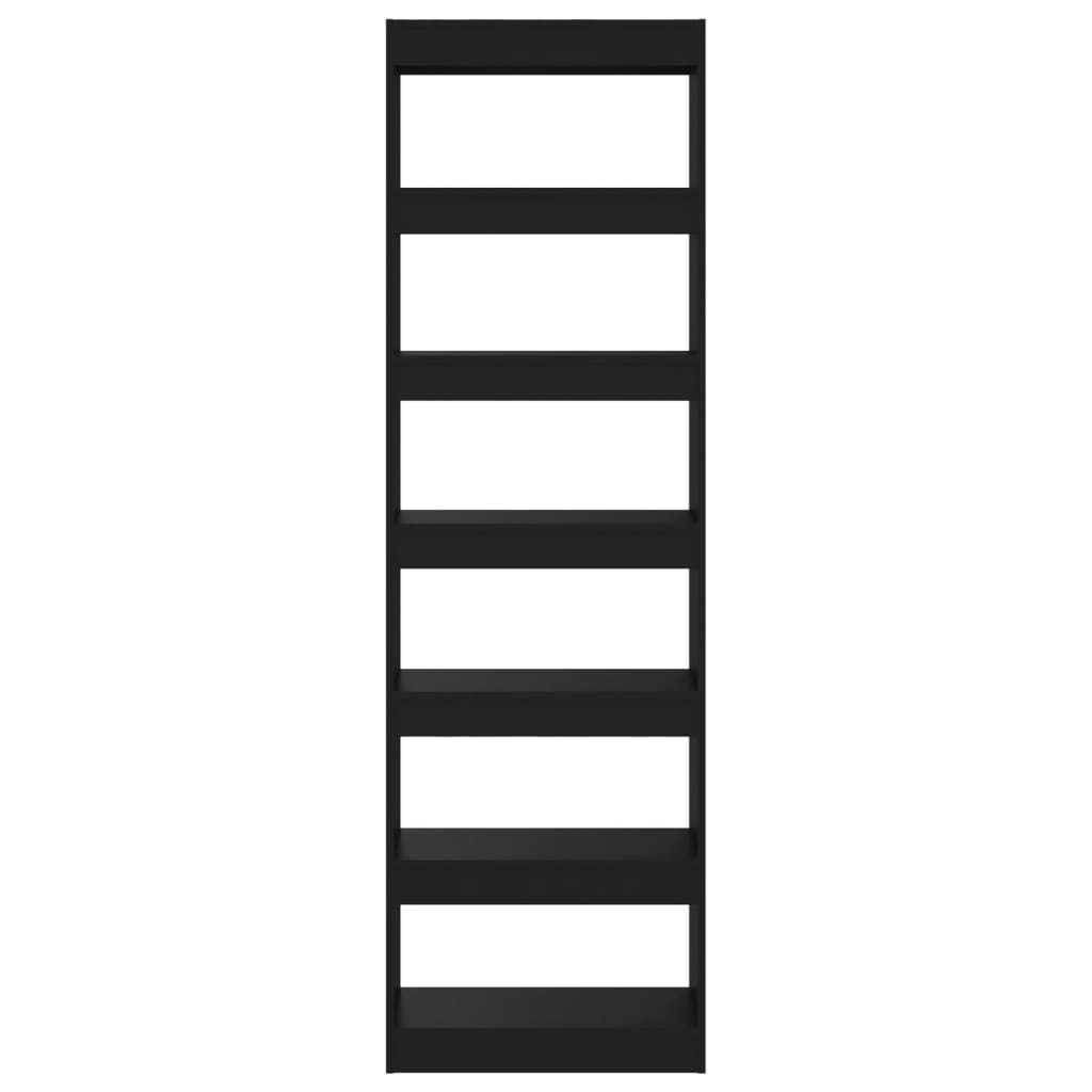 vidaXL Bücherregal/Raumteiler Schwarz 60x30x198 cm