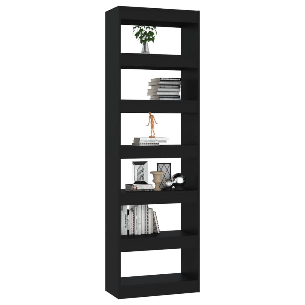 vidaXL Bücherregal/Raumteiler Schwarz 60x30x198 cm