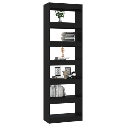 vidaXL Bücherregal/Raumteiler Schwarz 60x30x198 cm