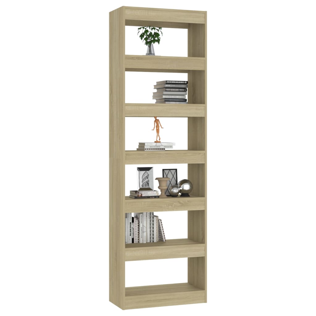 vidaXL Bücherregal/Raumteiler Sonoma-Eiche 60x30x198 cm