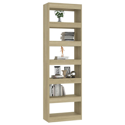 vidaXL Bücherregal/Raumteiler Sonoma-Eiche 60x30x198 cm