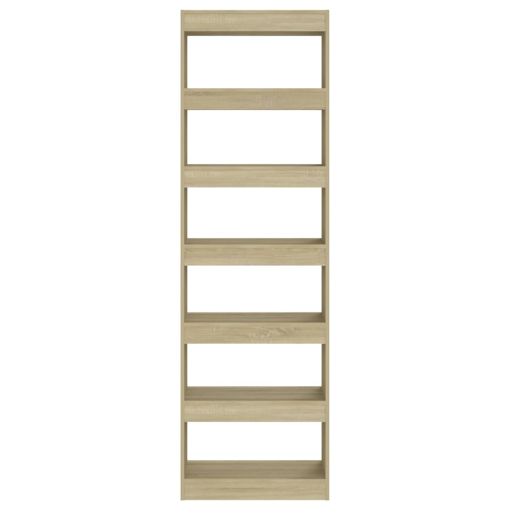 vidaXL Bücherregal/Raumteiler Sonoma-Eiche 60x30x198 cm