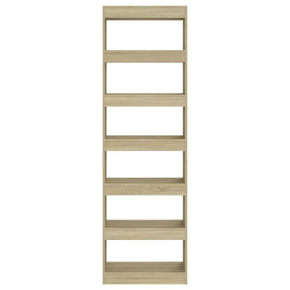 vidaXL Bücherregal/Raumteiler Sonoma-Eiche 60x30x198 cm