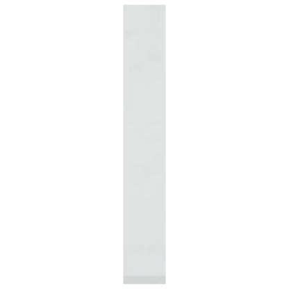 vidaXL Bücherregal/Raumteiler Hochglanz-Weiß 60x30x198 cm