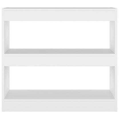 vidaXL Bücherregal/Raumteiler Weiß 80x30x72 cm