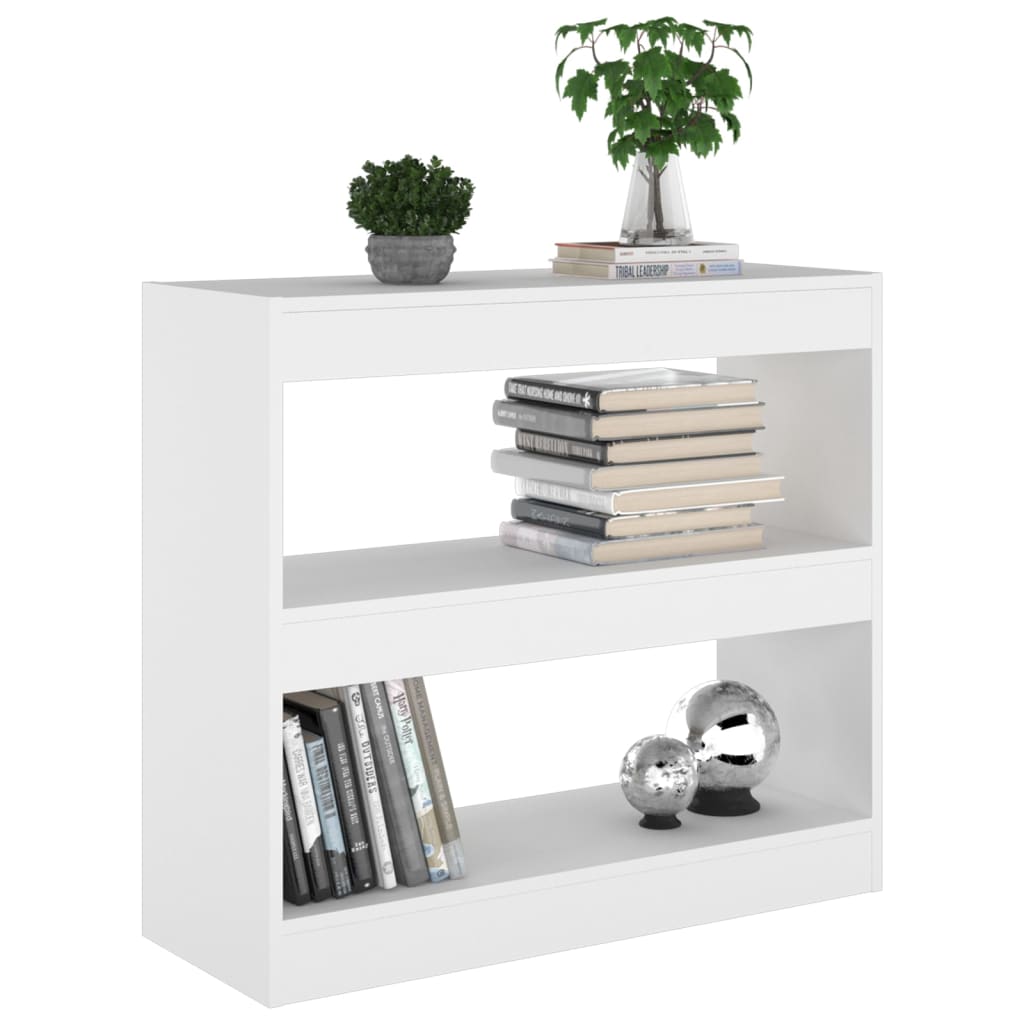 vidaXL Bücherregal/Raumteiler Weiß 80x30x72 cm