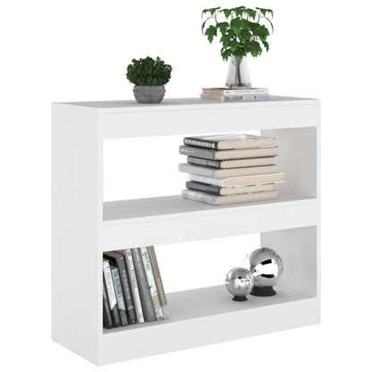 vidaXL Bücherregal/Raumteiler Weiß 80x30x72 cm