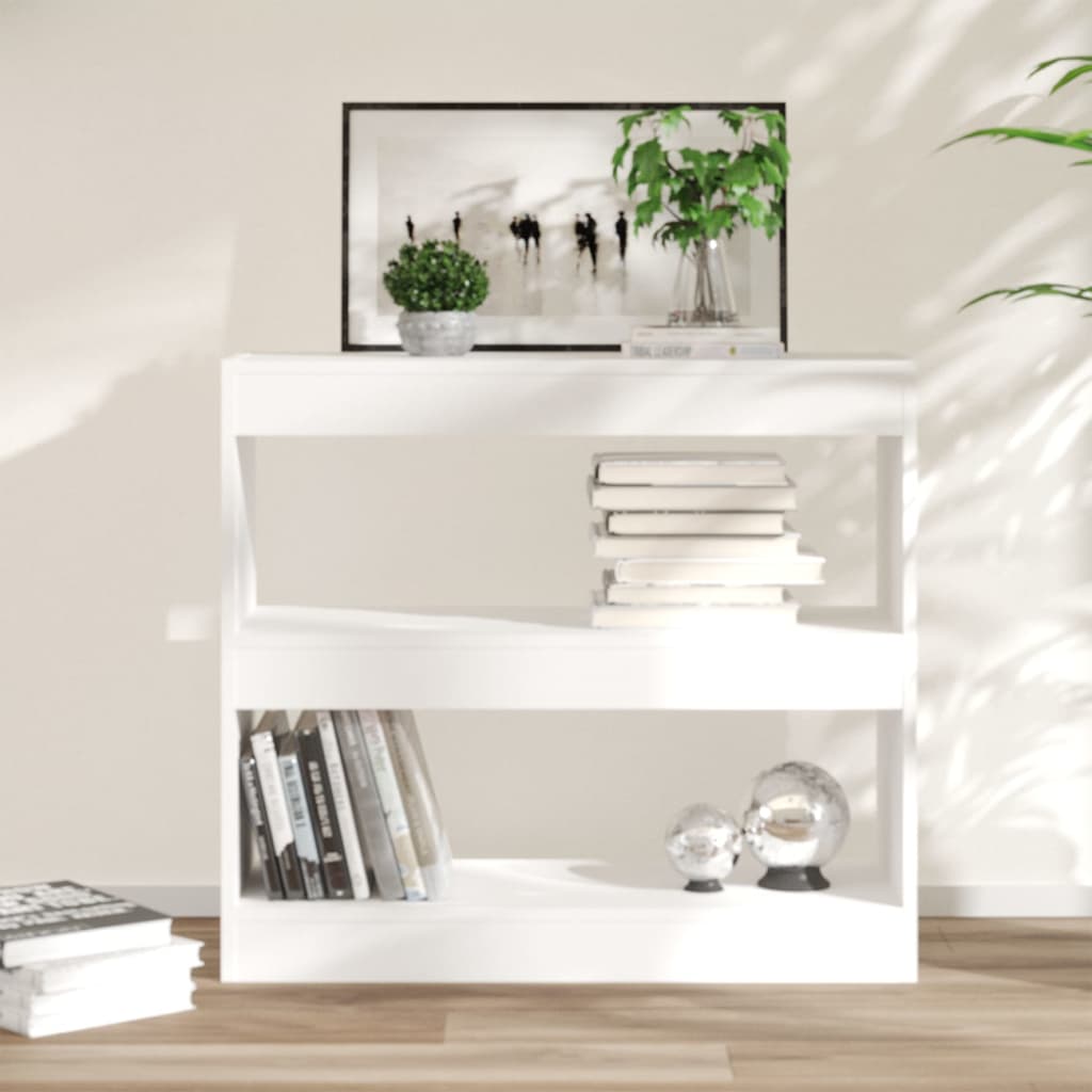 vidaXL Bücherregal/Raumteiler Weiß 80x30x72 cm