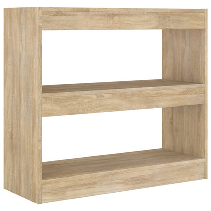 vidaXL Bücherregal/Raumteiler Sonoma-Eiche 80x30x72 cm