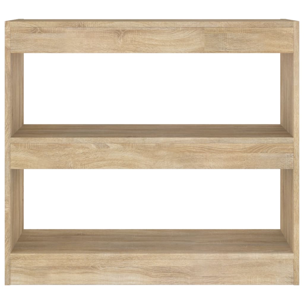 vidaXL Bücherregal/Raumteiler Sonoma-Eiche 80x30x72 cm