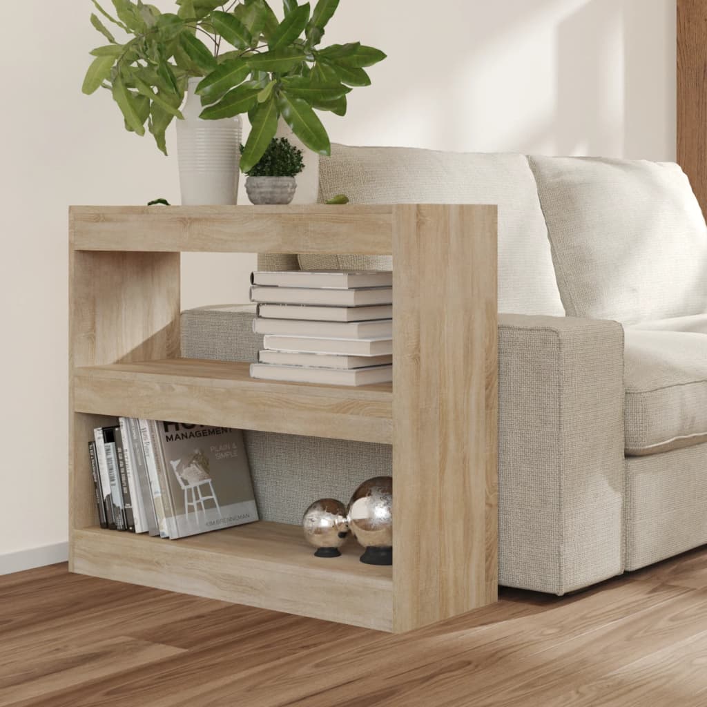 vidaXL Bücherregal/Raumteiler Sonoma-Eiche 80x30x72 cm