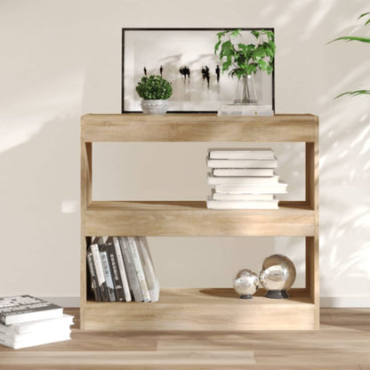 vidaXL Bücherregal/Raumteiler Sonoma-Eiche 80x30x72 cm