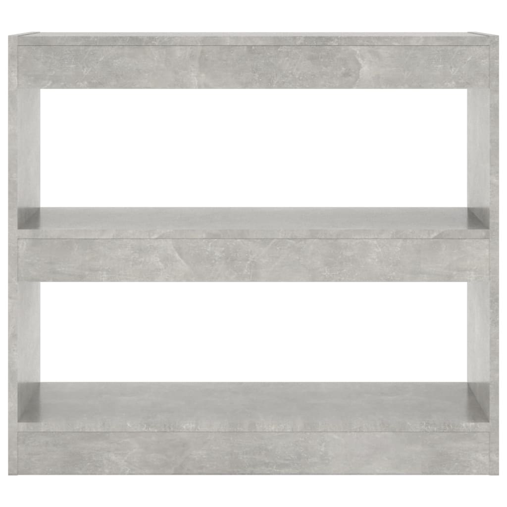 vidaXL Bibliothèque/Séparateur de pièce Gris béton 80x30x72 cm