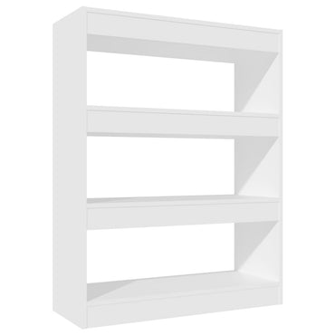 vidaXL Bibliothèque/Meuble de séparation Blanc 80x30x103 cm Bois d'ingénierie