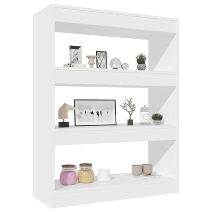 vidaXL Bibliothèque/Meuble de séparation Blanc 80x30x103 cm Bois d'ingénierie