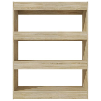 vidaXL Bücherregal/Raumteiler Sonoma-Eiche 80x30x103 cm Holzwerkstoff
