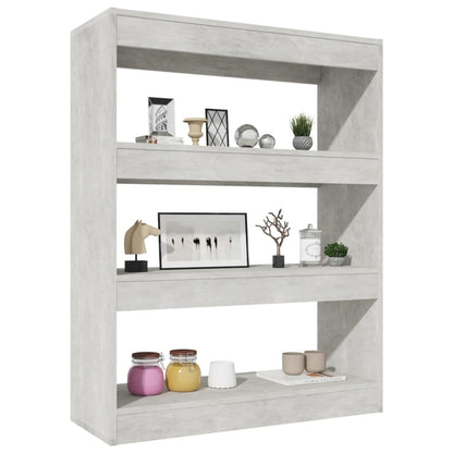 vidaXL Étagère/Séparateur de pièce gris béton 80x30x103 cm Bois d'ingénierie