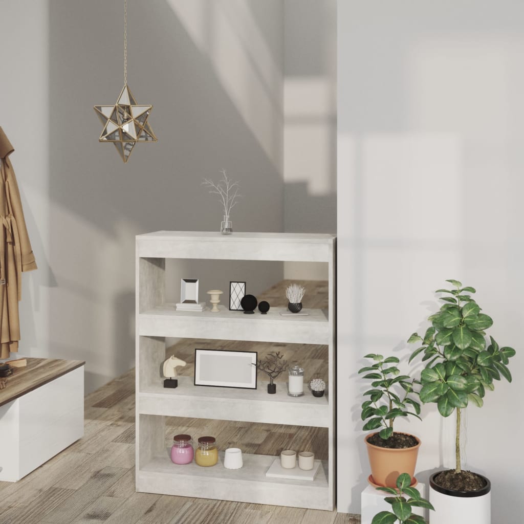 vidaXL Étagère/Séparateur de pièce gris béton 80x30x103 cm Bois d'ingénierie