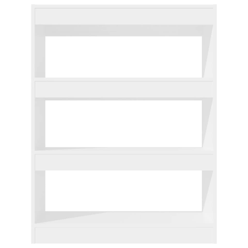 vidaXL Bibliothèque/Séparateur de pièce Blanc Brillant 80x30x103 cm Aggloméré